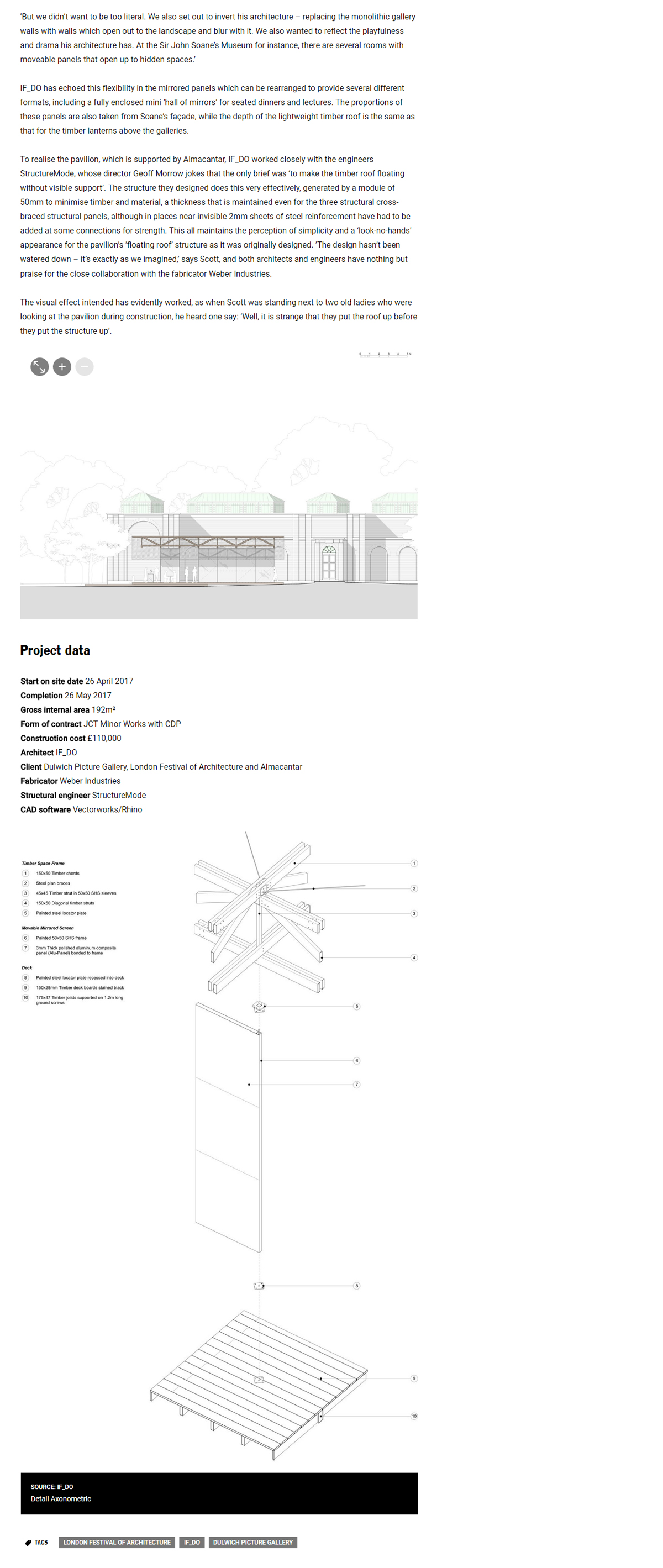 lightweight timber roof pavilion competition winner dulwich