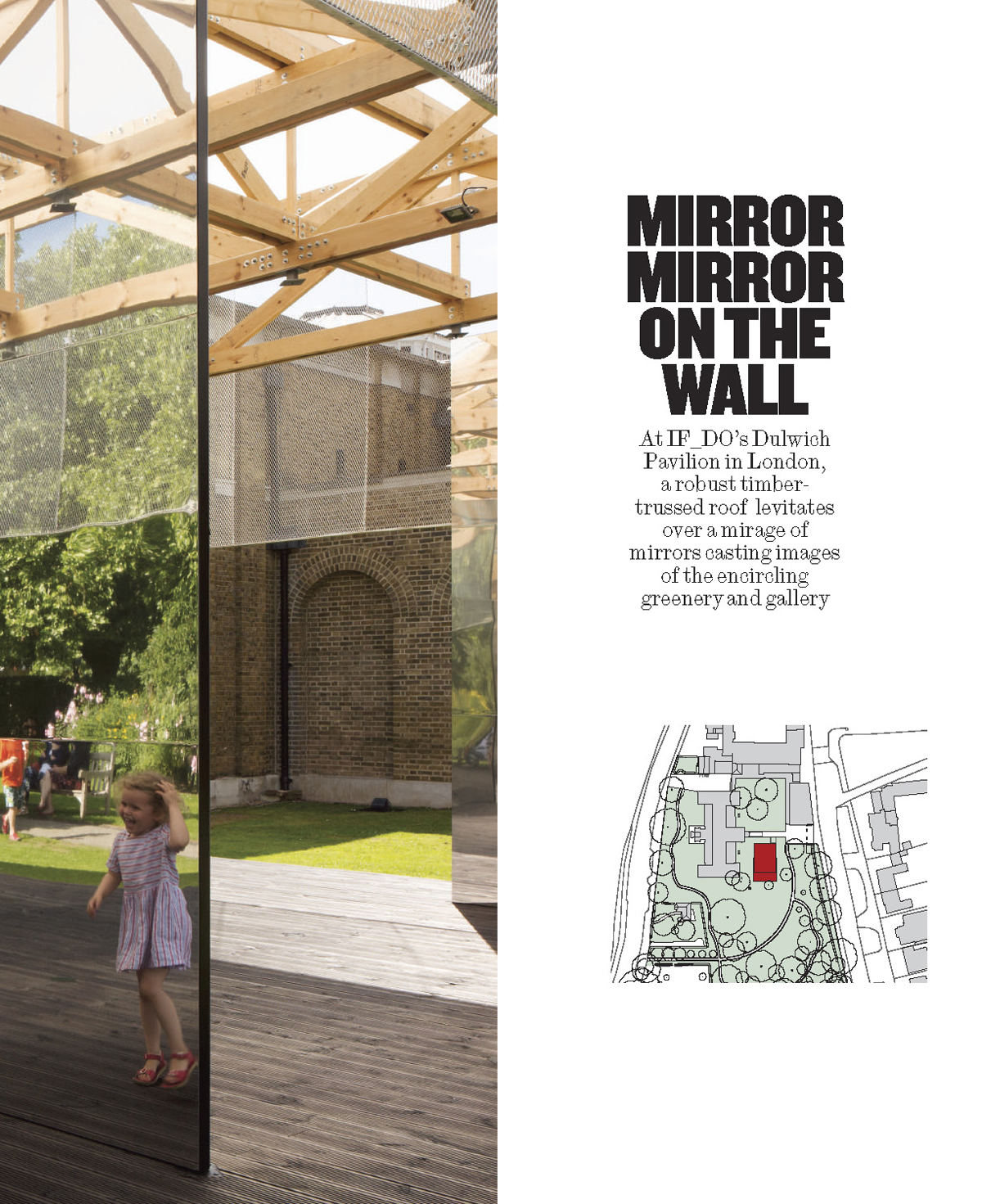 lightweight timber roof pavilion competition winner dulwich