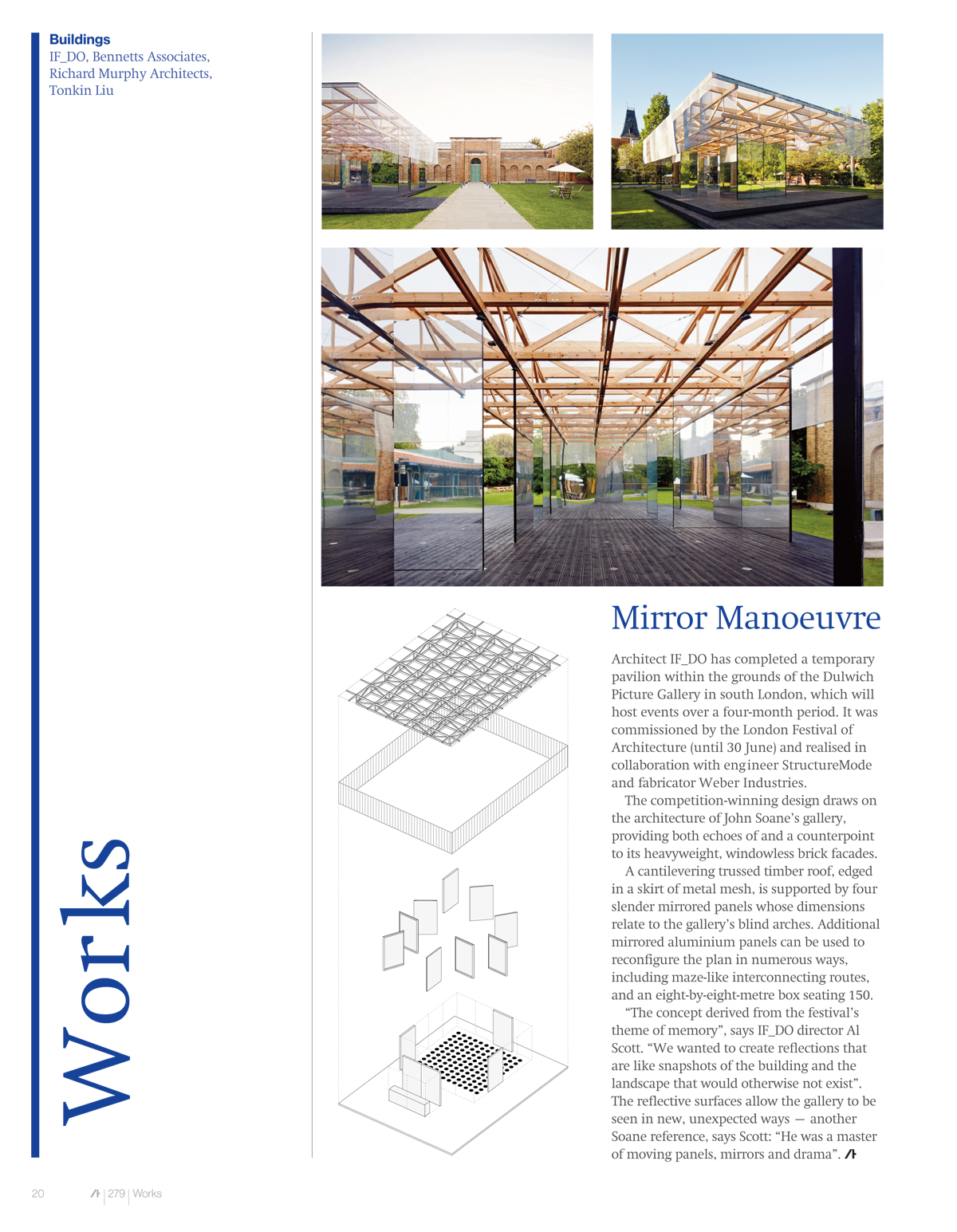 lightweight timber roof pavilion competition winner dulwich
