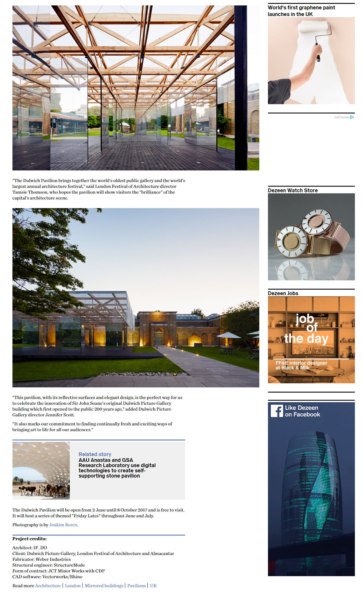lightweight timber roof pavilion competition winner dulwich