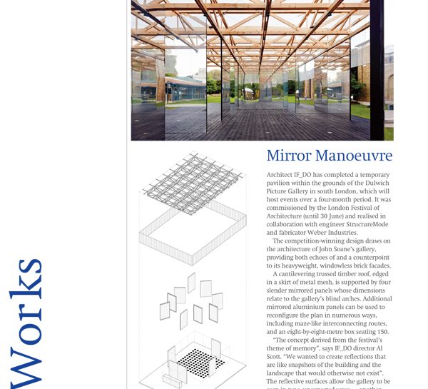 lightweight timber roof pavilion competition winner dulwich